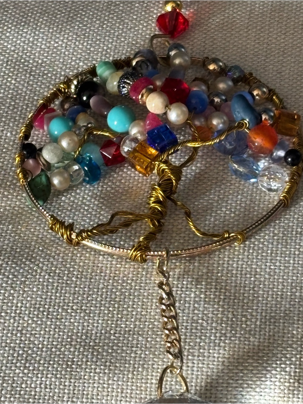 Hand Crafted Tree of Life Sun Catcher Multicolor with Beautiful Crystal Prism - Picture 6 of 7